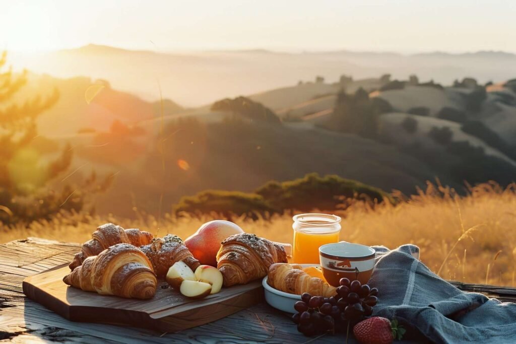 breakfast with mountain views